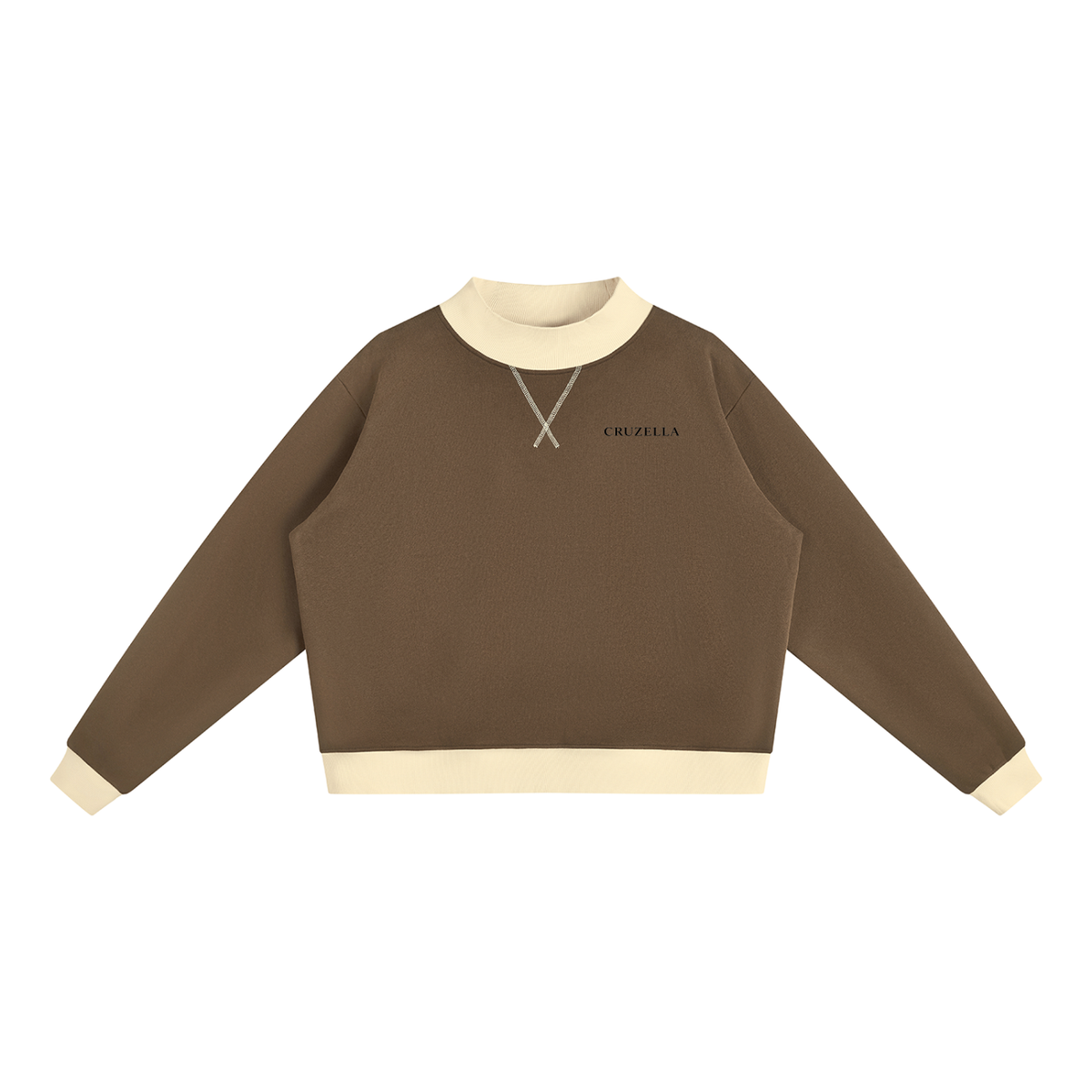 Women’s Mock Neck Crewneck Sweatshirt