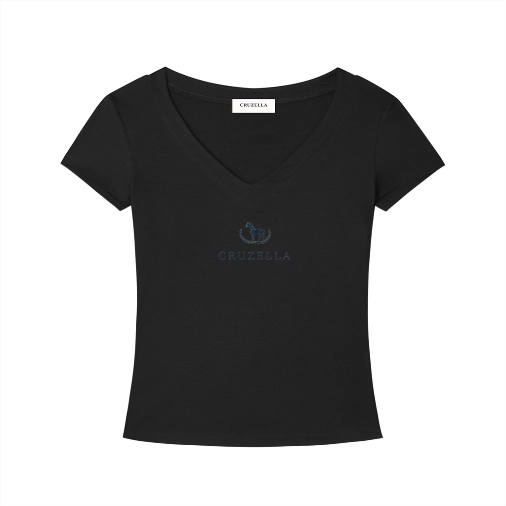 Cruzella slim V-neck tee