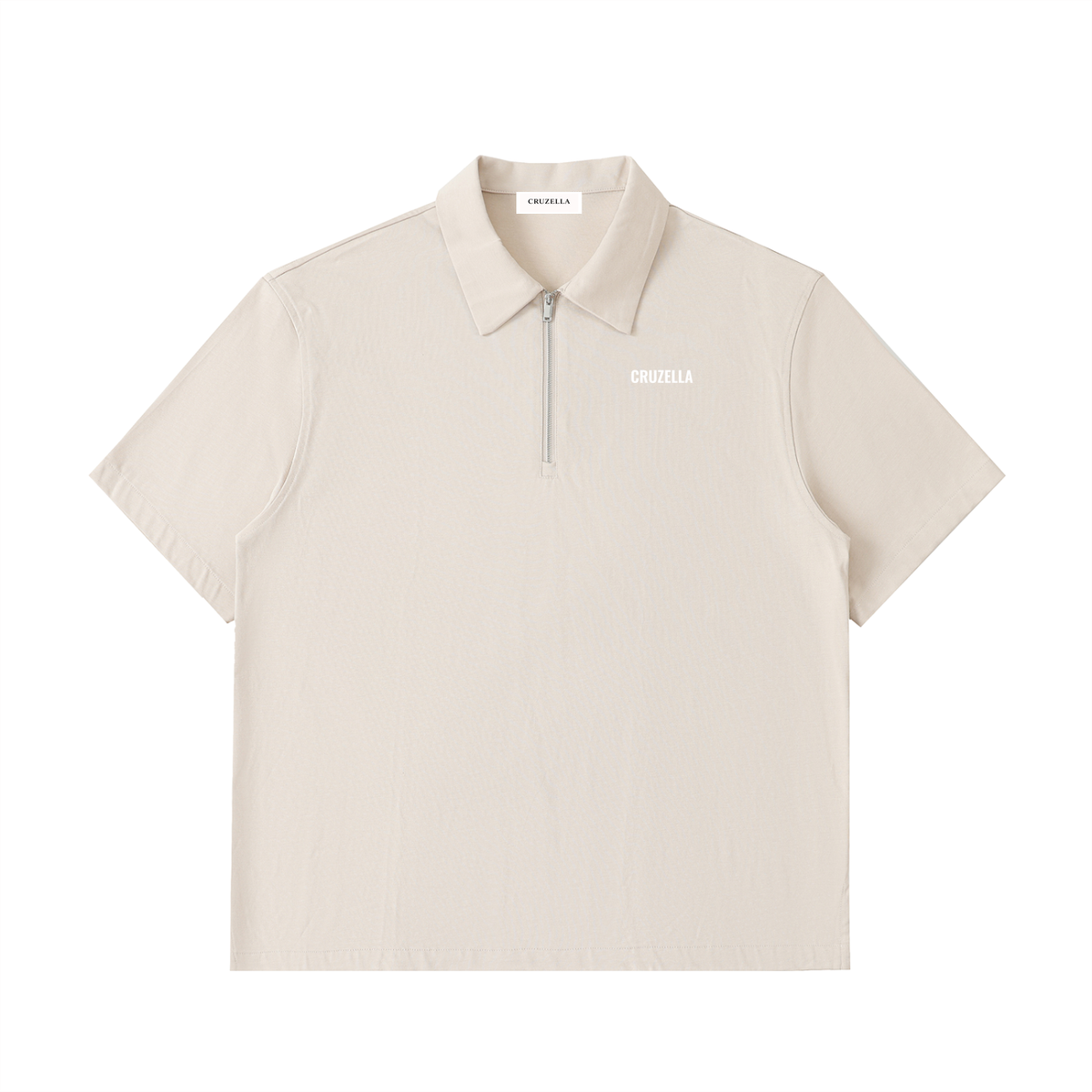 Half-Zip Cotton Polo Shirt